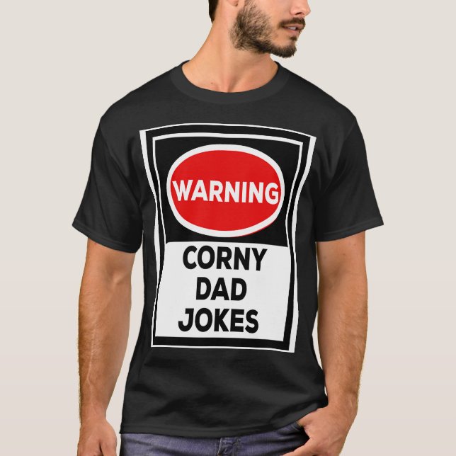 Camiseta Pai Aviso Piadas de Pai Sólido (Frente)