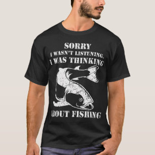 Camiseta Pai Avô Amante da Pesca Divertido Desculpe Não Pos