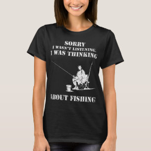Camiseta Pai Avô Amante de Pesca Divertido Desculpe Não Pos
