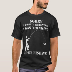 Camiseta Pai Avô Amante de Pesca Divertido Desculpe Não Pos
