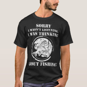 Camiseta Pai Avô Amante de Pesca Divertido Desculpe Não Pos