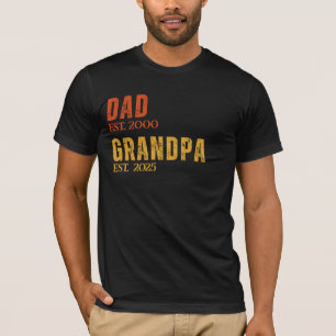 Camiseta Pai Avô Personalizado Est. Personalizar ano retror