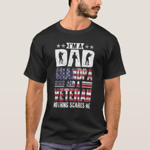Camiseta Pai Avô Veterano Nada Ameaça Dia do Veterano