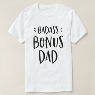 Camiseta Pai Badass Bonus Stepdad Presente para Stepdad Leg