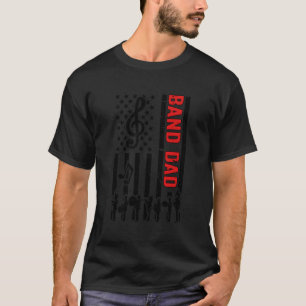 Camiseta Pai banda Banda americano Sinalizador Pai