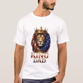 Camiseta Pai Bandeira Americana Leão 