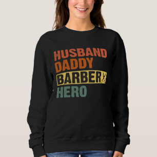 Camiseta Pai Barbeiro Marido Papai Herói Dia dos Pais