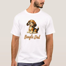 Camiseta Pai Beagle | Cachorrinho Fofo Vintage