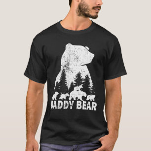 Camiseta Pai Bear 4 Cubos Dia Pai Pai Engraçado Urso 4 Ki
