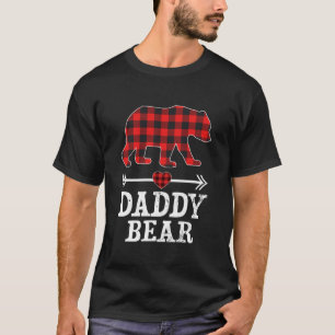 Camiseta Pai Bear Natal Pajama Red Xadrez Buffalo