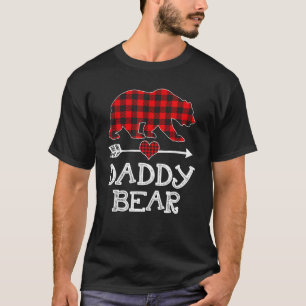Camiseta Pai Bear Natal Pajama Red Xadrez Buffalo Fami