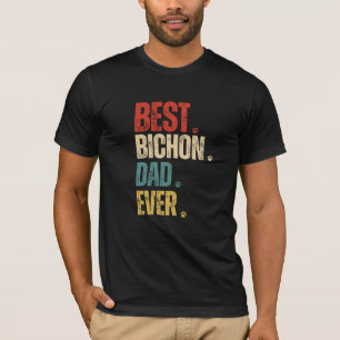 Camiseta Pai Bichon da Melhor Vintagem Alguma vez grunhido 