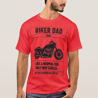 Camiseta Pai Biker Como Um Pai Normal Apenas Muito Mais Fri