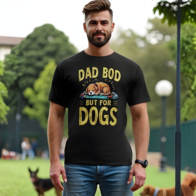 Camiseta PAI BOD, mas para o Retro Diversão de Cães (Dad BOD but for Dogs funny Retro t-shirt. )