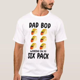Camiseta Pai Bod Trabalhando Em Minha Academia De Seis Mati