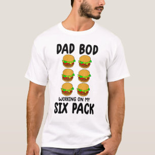 Camiseta Pai Bod Trabalhando Em Minha Academia De Seis Mati