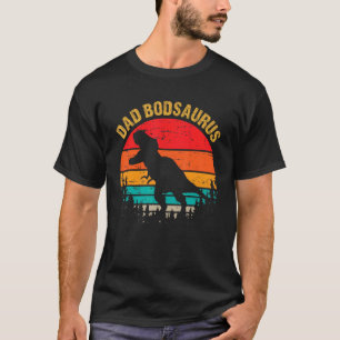 Camiseta Pai Bodsaurus Retro Vintage Pai Gráfico Dinossauro