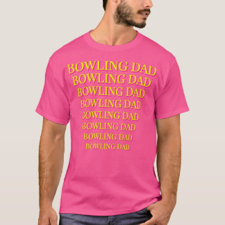 Camiseta Pai boliche maior a menor cor-de-rosa amarela Impr