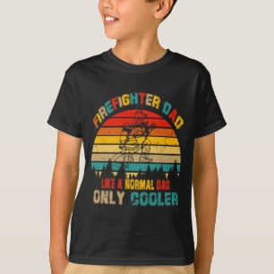 Camiseta Pai bombeiro vintage retrô como um pai normal