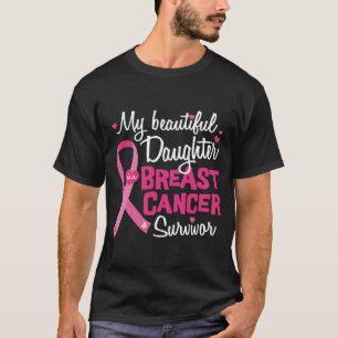 Camiseta Pai bonito da mamã do sobrevivente do cancro da