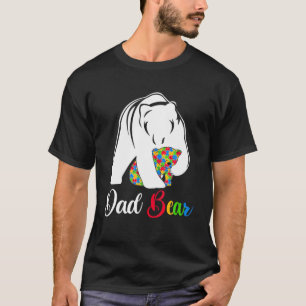Camiseta Pai Bonito Urso Autismo Consciência Família Autist