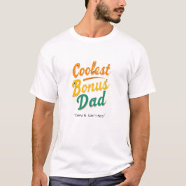 Camiseta Pai Bonus Engraçado Presente para Stepdad
