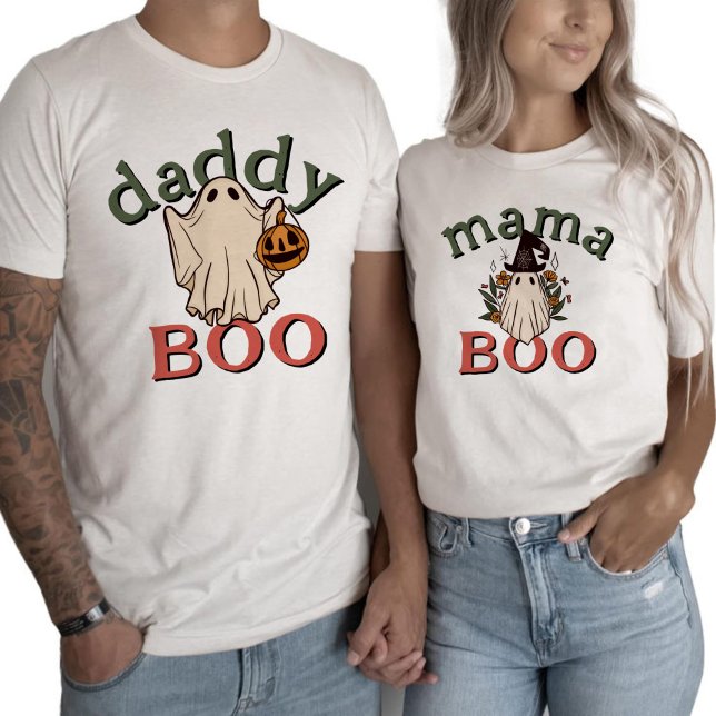 Camiseta Pai Boo Cute Ghost Halloween (Criador carregado)