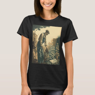 Camiseta Pai Botânico Coletor Vegetal Estilo de Vintagem