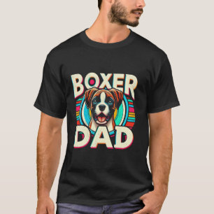 Camiseta Pai Boxer Divertido Cachorro Boxer Animal de Estim