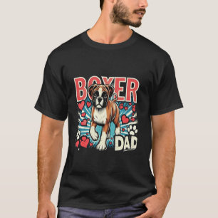Camiseta Pai Boxer para Amantes de Cachorro Boxer