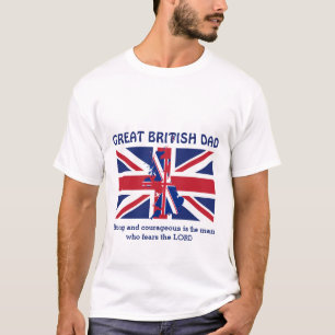 Camiseta PAI BRITÂNICO excelente Forte e Corajoso Personali