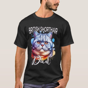 Camiseta Pai British Shorthair Gato British Shorthair