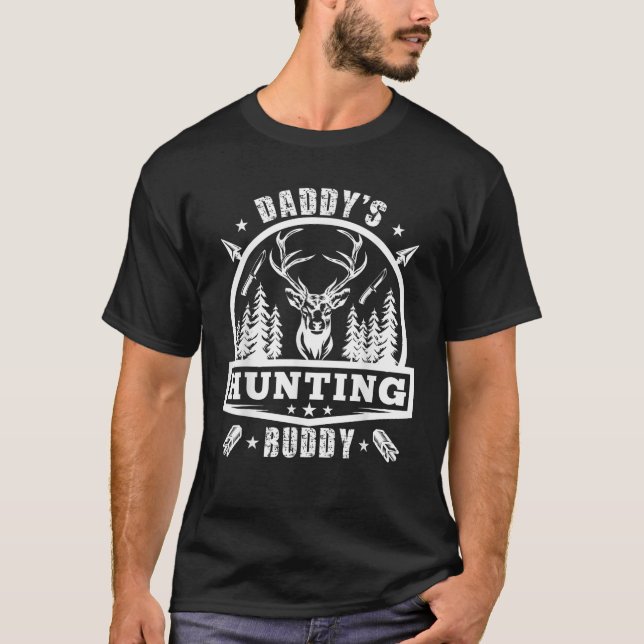 Camiseta Pai caçando o Pai de Buddy Son caçando Buddies e (Frente)