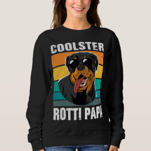Camiseta Pai Cachorro Cachorro Vintage Rottweiler Cachorro 