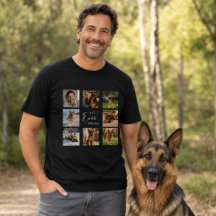 Pai cachorro papai colagem de fotos preto