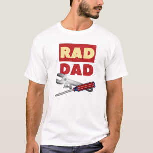 Camiseta Pai- Camisa-T básica e escura masculina
