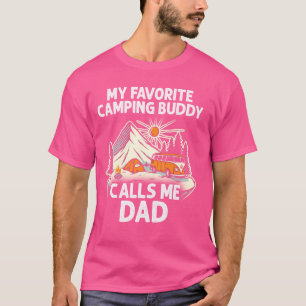 Camiseta Pai Camper Meus Amigos de Camping Favoritos Me Cha