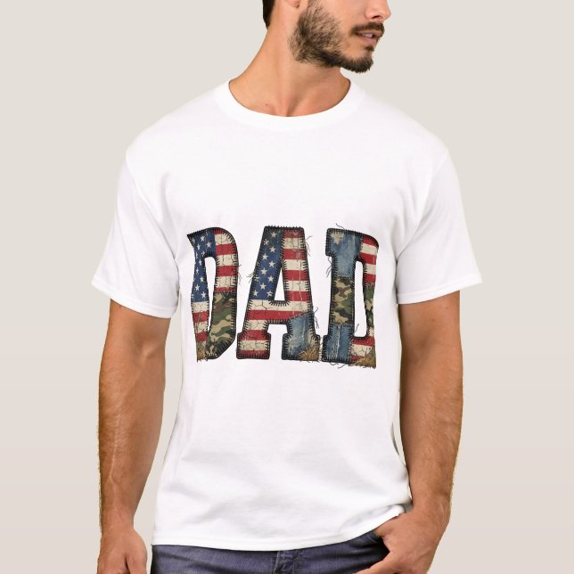 Camiseta Pai Camuflado Patriota (Frente)