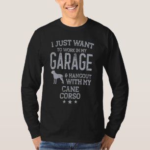 Camiseta Pai Cane Corso Garagem de Carros Encontro Homens