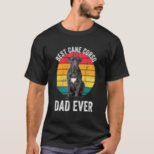 Camiseta Pai Cane Corso Vintage Cane Corso Cão Dono Homens