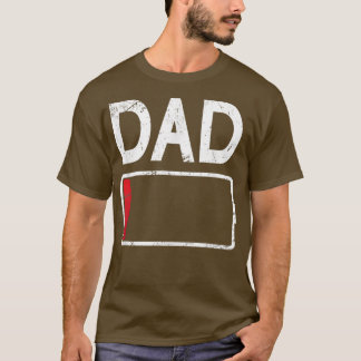 Camiseta Pai Cansado Dia de os pais Funny Pai Com Baixa Bat