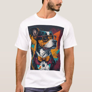 Camiseta Pai Cão Lover Foto de Pet Cute Puppy Puppy Persona