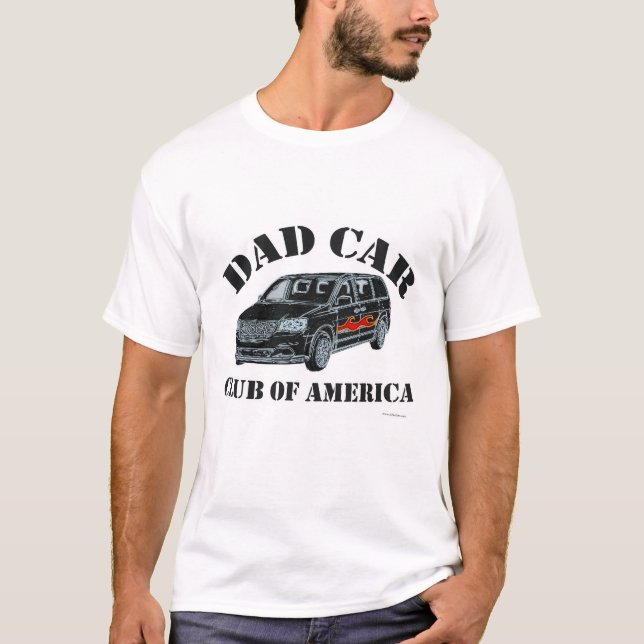 Camiseta Pai Car Club Funny Parody Slogan (Frente)