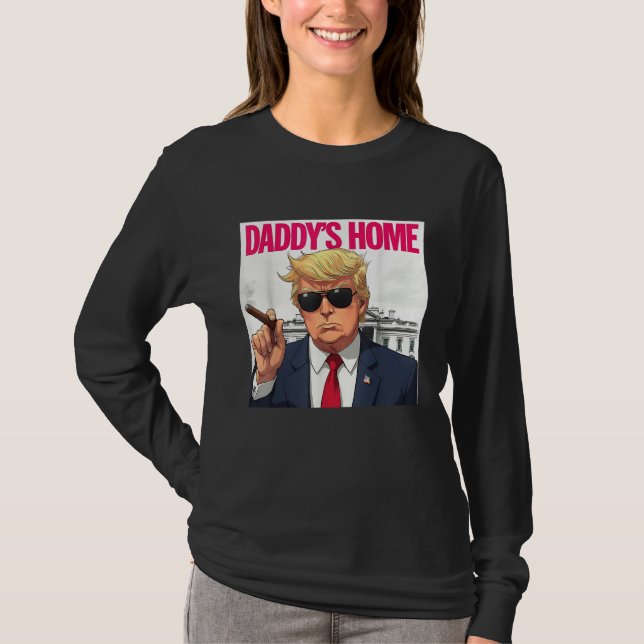 Camiseta Pai Casa Branca, Pink Trump 2024 MAGA (Frente)