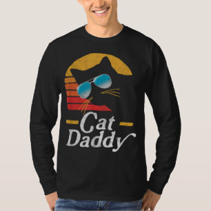Camiseta Pai Cat Vintage 80s Estilo Cat. Óculos Retro Sol D