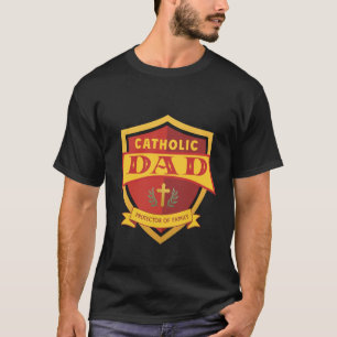 Camiseta Pai Católico Escudo Protetor da Família