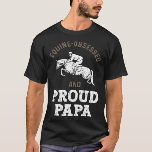 Camiseta Pai Cavaleiro Equestre Apaixonado por Cavalos