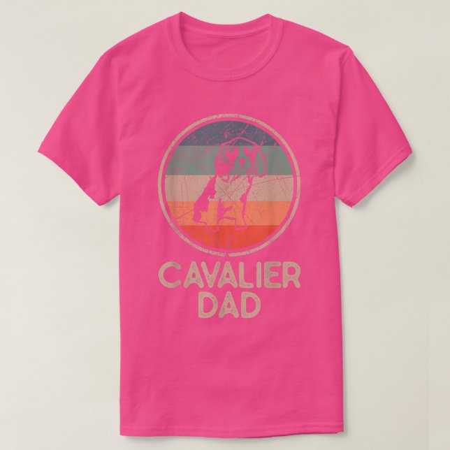 Camiseta Pai Cavallier Dog Vintage Cavalier  (Frente do Design)