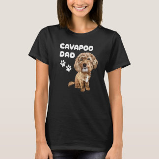 Camiseta Pai Cavapoo Cachorro Vermelho Caçapo Cachorro Cach