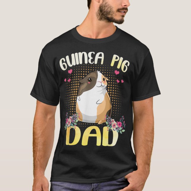 Camiseta Pai Cavy Guiné Dia de os pais Suíno Presente M (Frente)
